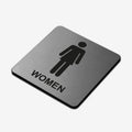 Woman WC - Stainless Steel Sign Bathroom Signs square Bsign - Photo #2