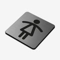 Women Toilet - Stainless Steel Sign Bathroom Signs square Bsign - Photo #2