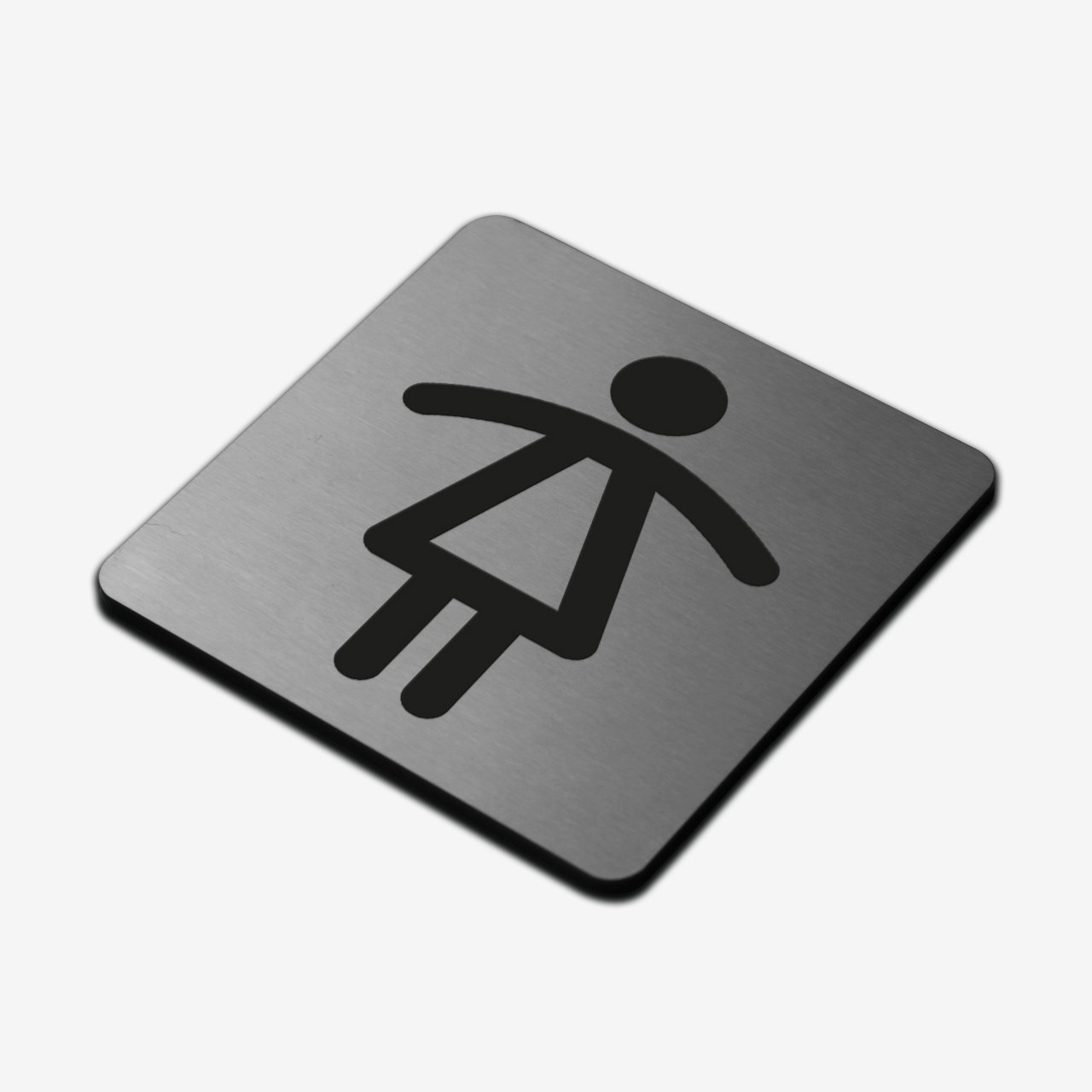 Women Toilet - Stainless Steel Sign Bathroom Signs square Bsign