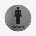 Woman WC - Stainless Steel Sign Bathroom Signs circle Bsign - Photo #3