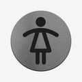 Women Toilet - Stainless Steel Sign Bathroom Signs circle Bsign - Photo #3