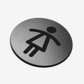 Women Toilet - Stainless Steel Sign Bathroom Signs circle Bsign - Photo #4