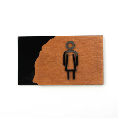 Women Restroom Signs Bathroom Signs Indian Rosewood Bsign