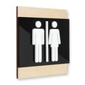 Wood All Gender Bathroom Signs Natural wood Bsign - Photo #9