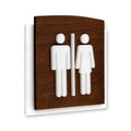 Wood All Gender Signs for Bathroom Bathroom Signs Indian Rosewood Bsign - Photo #1