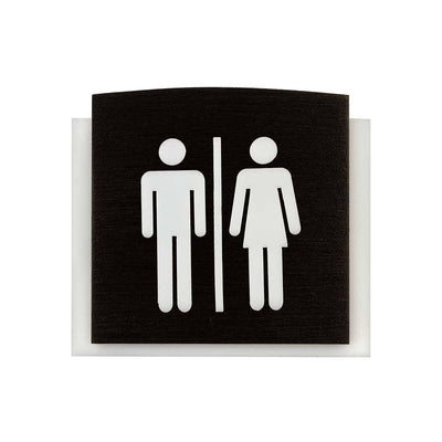 Wood All Gender Bathroom Signs Dark Wenge Bsign