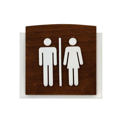 Wood All Gender Bathroom Signs back side Bsign