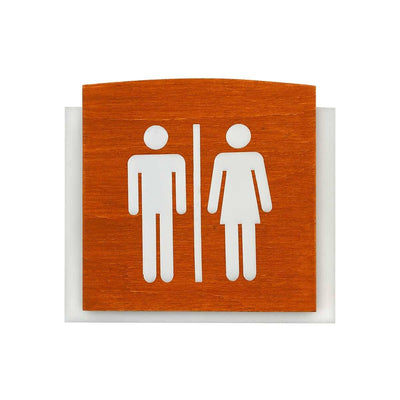 Wood All Gender Signs for Bathroom Bathroom Signs Walhunt Bsign