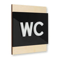 Wood Restroom WC Sign Bathroom Signs Natural wood Bsign - Photo #8