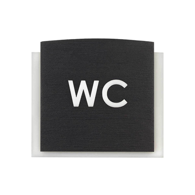 Wood Restroom WC Sign Bathroom Signs back side Bsign