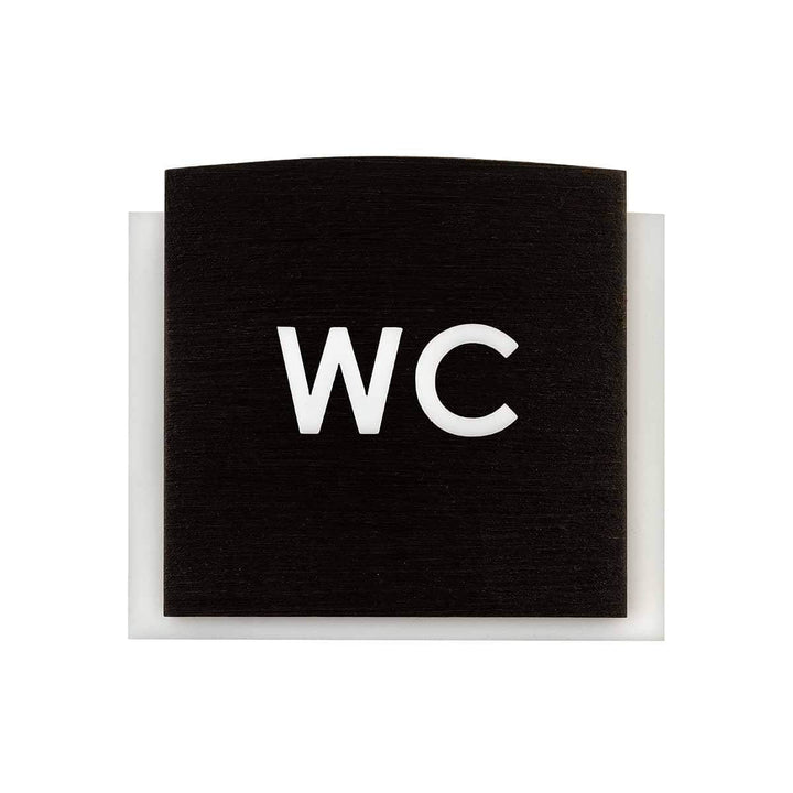 Wood Toilet WC Signs fo Restroom Bathroom Signs Dark Wenge Bsign