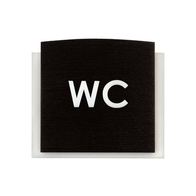 Wood Toilet WC Signs fo Restroom Bathroom Signs Dark Wenge Bsign