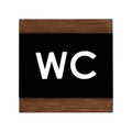 Wood Restroom WC Sign Bathroom Signs Indian Rosewood Bsign - Photo #4