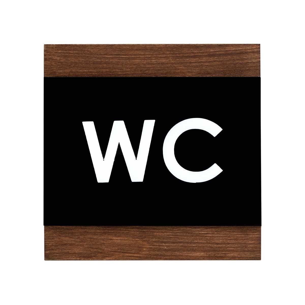 Wood Restroom WC Sign Bathroom Signs Indian Rosewood Bsign