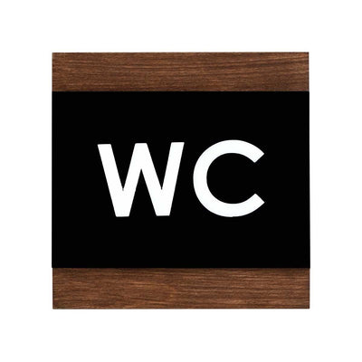 Wood Restroom WC Sign Bathroom Signs Indian Rosewood Bsign