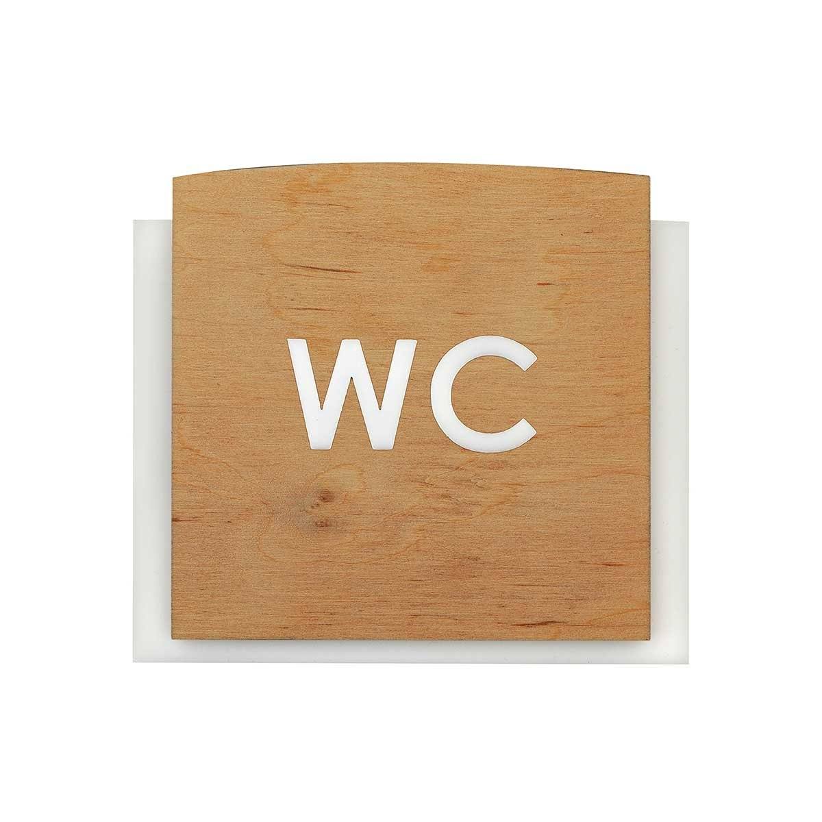 Wood Toilet WC Signs fo Restroom Bathroom Signs Natural wood Bsign