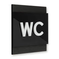 Wood Restroom WC Sign Bathroom Signs Dark Wenge Bsign - Photo #1