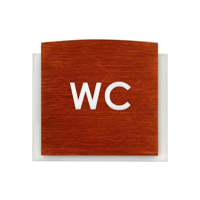 Wood Toilet WC Signs fo Restroom Bathroom Signs Redwood Bsign