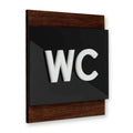 Wood Restroom WC Sign Bathroom Signs Indian Rosewood Bsign - Photo #6