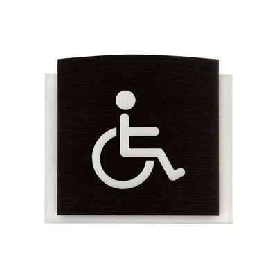 Interior Wheelchair Bathroom Door Sign Bathroom Signs back side Bsign