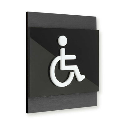 Interior Wheelchair Bathroom Door Sign Bathroom Signs Anthracite Gray Bsign