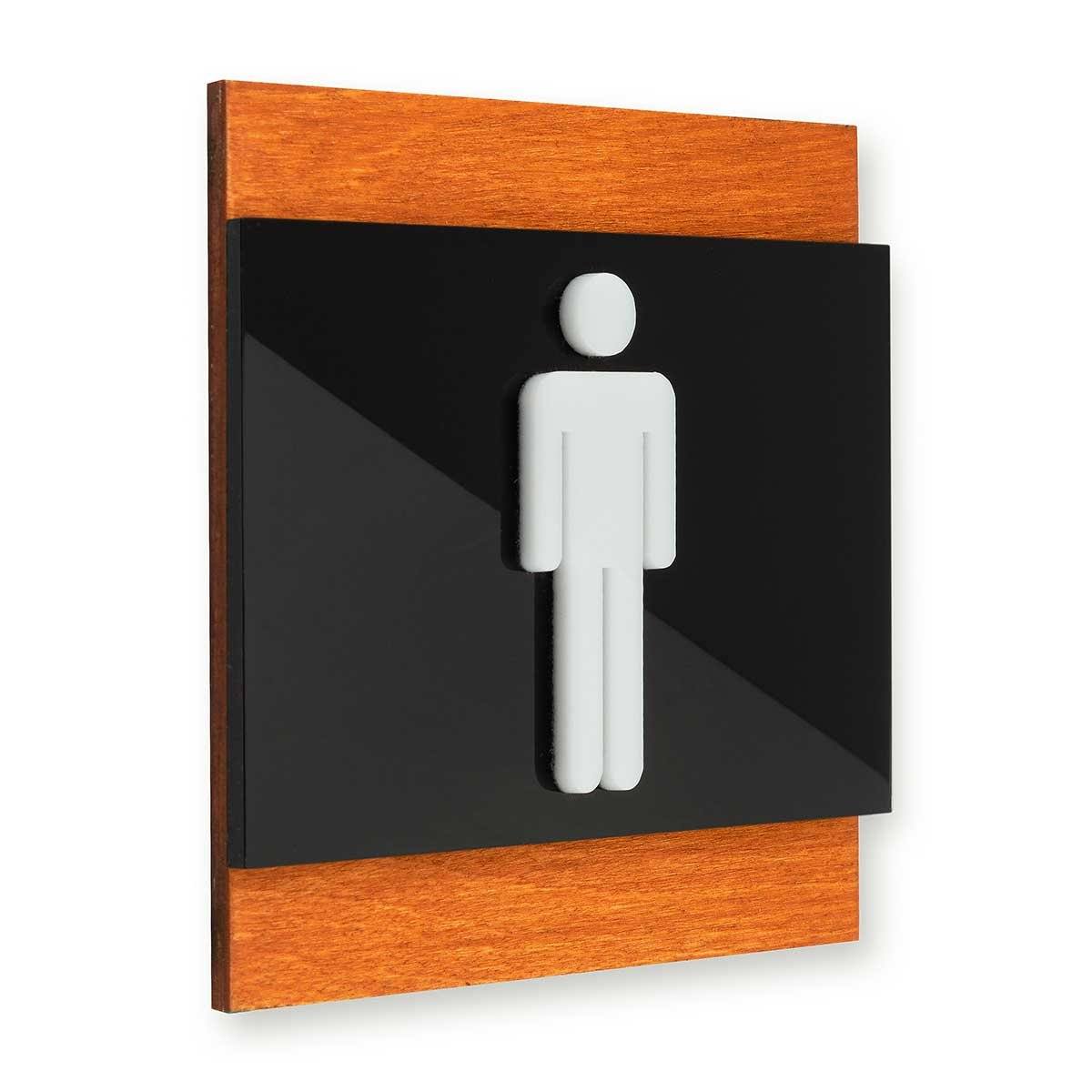 Wood Restroom Sign for Man Bathroom Signs Walhunt Bsign