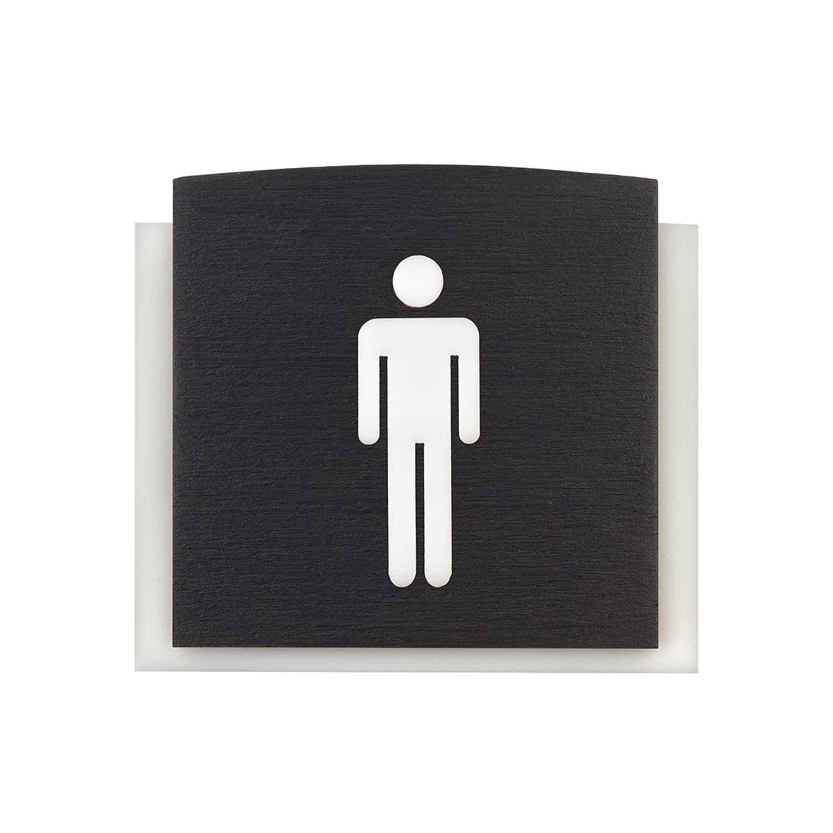 Wood Restroom Sign for Man Bathroom Signs back side Bsign