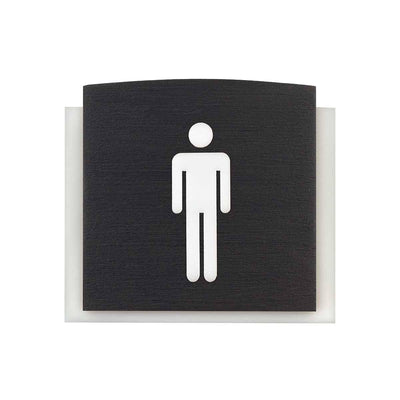 Wood Restroom Sign for Man Bathroom Signs back side Bsign