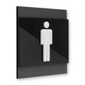 Wood Restroom Sign for Man Bathroom Signs Anthracite Gray Bsign - Photo #5