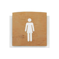 Wooden Restroom Signs for Woman Bathroom Signs Natural wood Bsign - Photo #6
