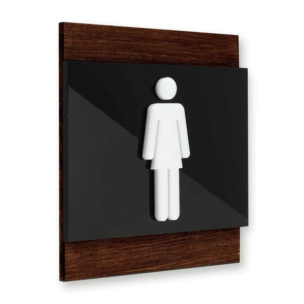 Woman Wood Signs for Bathroom Bathroom Signs Indian Rosewood Bsign