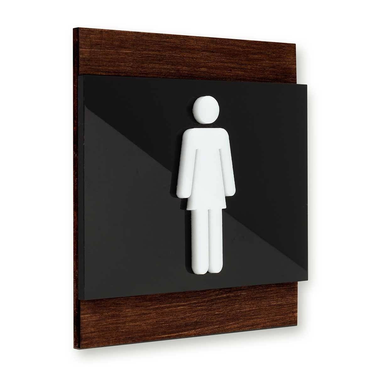 Woman Wood Signs for Bathroom Bathroom Signs Indian Rosewood Bsign