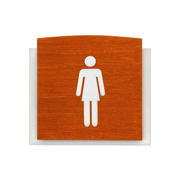 Wooden Restroom Signs for Woman Bathroom Signs Walhunt Bsign