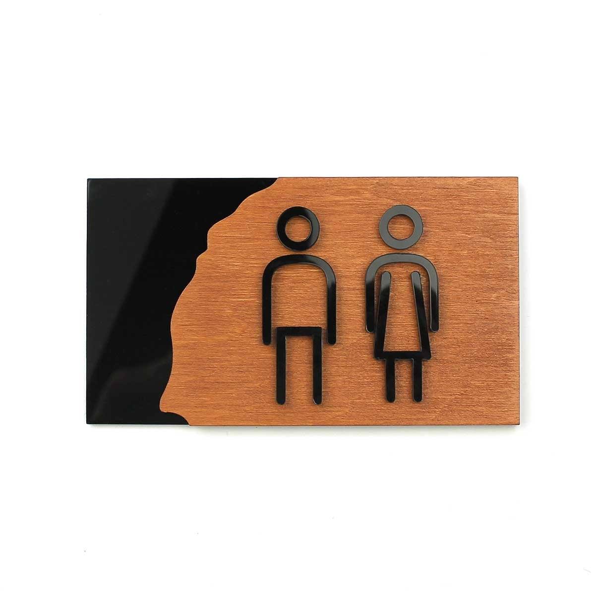 Wood Signs for Bathroom Bathroom Signs Walhunt Bsign