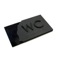 Wood WC Sign for Restroom Bathroom Signs Anthracite Gray Bsign - Photo #8
