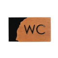 Wood WC Sign for Restroom Bathroom Signs Walhunt Bsign - Photo #9
