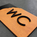 Wood WC Sign for Restroom Bathroom Signs Walhunt Bsign - Photo #3