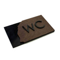 Wood WC Sign for Restroom Bathroom Signs Dark Wenge Bsign - Photo #7
