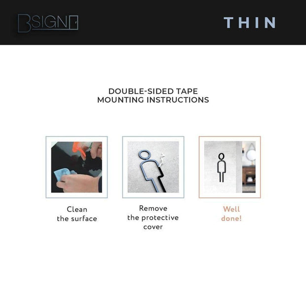 Акриловые цифры на дверь — «Thin» дизайн (цена за один символ)