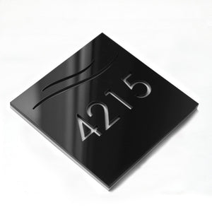 Elegant Door Numbers Door Numbers black/white text Bsign