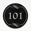 Elegant Room Door Numbers black base / white print Bsign - Photo #5