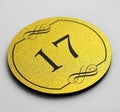 Elegant Room Door Numbers gold base / black print Bsign - Photo #4