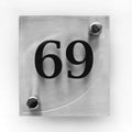 Door Numbers with Glass Plate Door Numbers black text Bsign - Photo #1
