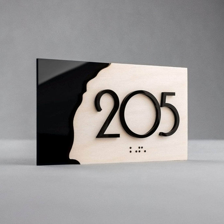 Деревяный номер на дверь — «Sherwood» дизайн