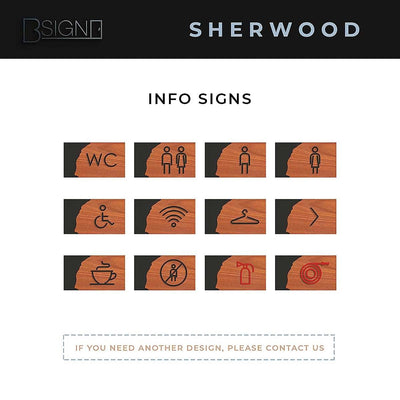 Wood Door Numbers info signs Bsign