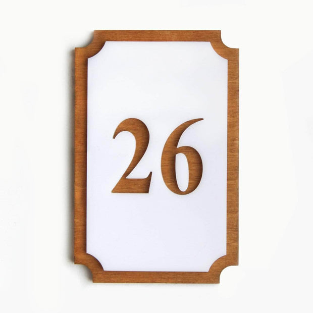 Wood Room Numbers Door Numbers vertical Bsign