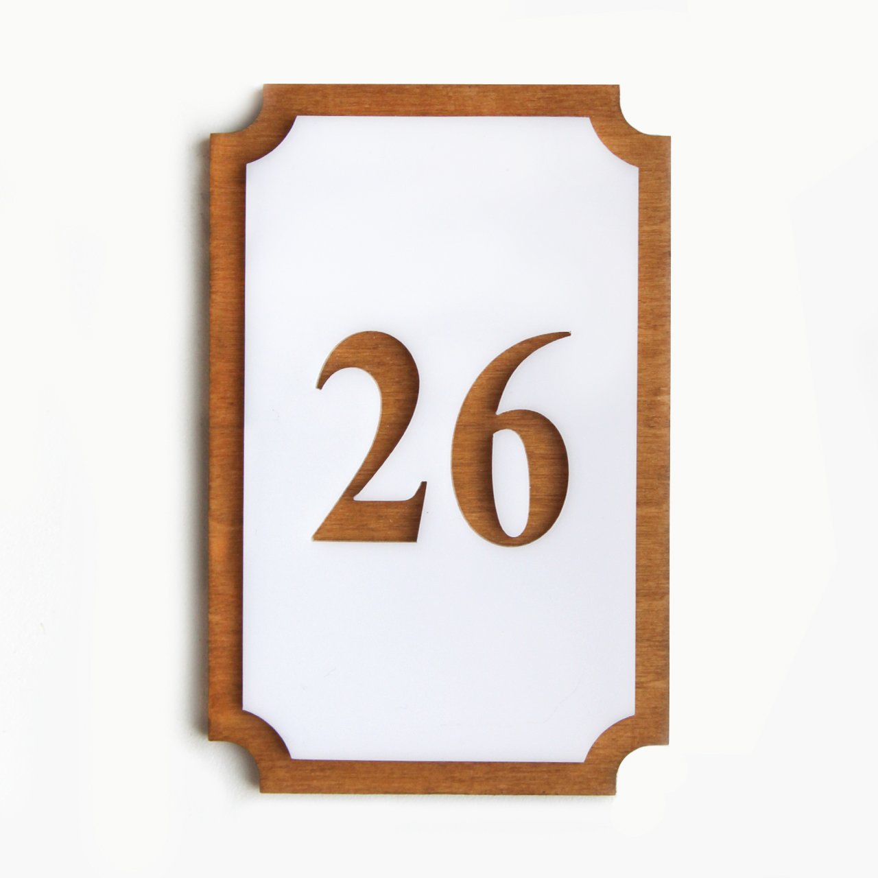 Wood Room Numbers Door Numbers vertical Bsign