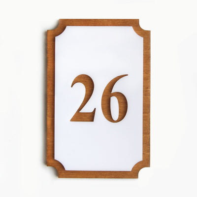 Wood Room Numbers Door Numbers vertical Bsign