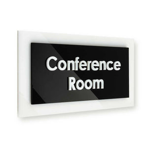 Acrylic Room Signs Door Signs black/white text Bsign