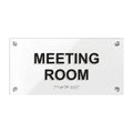 Акриловая табличка для переговорных «Meeting room» со шрифтом Брайля — «Classic» дизайн - Photo #1